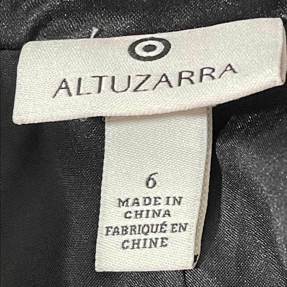 Altuzarra Target Tuxedo Black Gold Crane Sleeveless Classy Dress Size 6 NEW - Picture 8 of 11